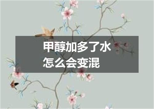 甲醇加多了水怎么会变混