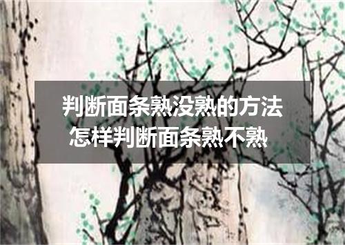 判断面条熟没熟的方法 怎样判断面条熟不熟