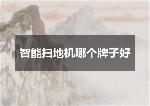 智能扫地机哪个牌子好