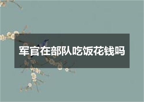 军官在部队吃饭花钱吗