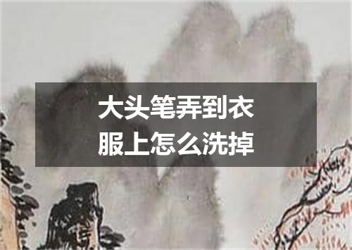 大头笔弄到衣服上怎么洗掉
