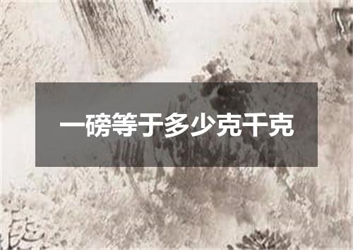 一磅等于多少克千克