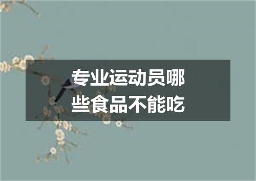 专业运动员哪些食品不能吃