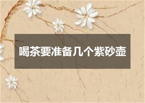 喝茶要准备几个紫砂壶