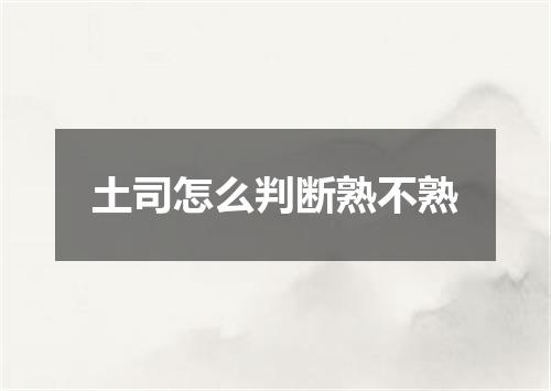 土司怎么判断熟不熟