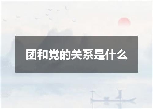 团和党的关系是什么