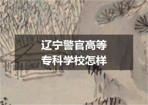 辽宁警官高等专科学校怎样