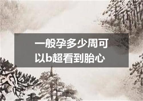 一般孕多少周可以b超看到胎心