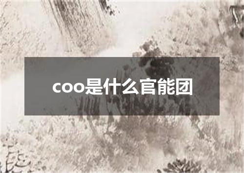coo是什么官能团