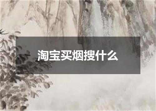 淘宝买烟搜什么