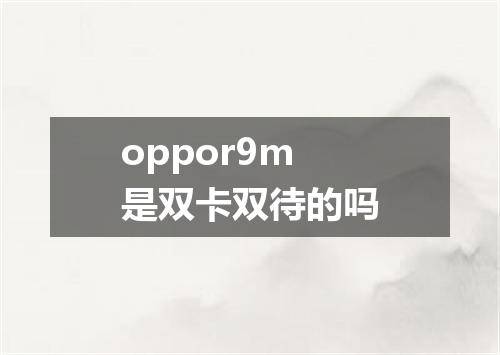 oppor9m是双卡双待的吗