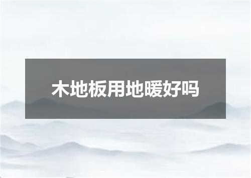 木地板用地暖好吗