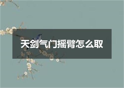天剑气门摇臂怎么取