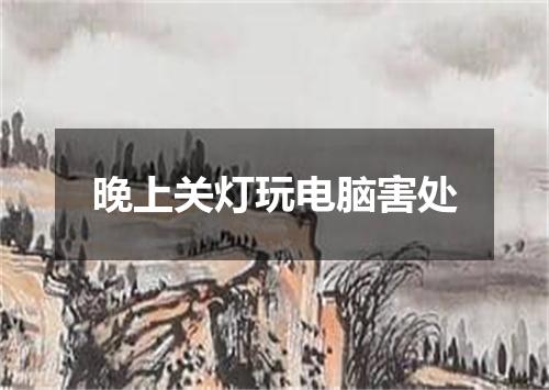 晚上关灯玩电脑害处