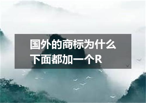 国外的商标为什么下面都加一个R