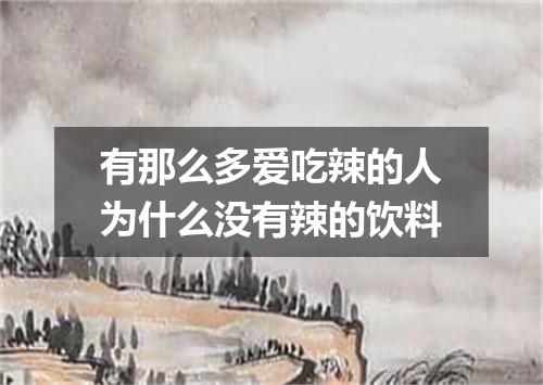 有那么多爱吃辣的人为什么没有辣的饮料