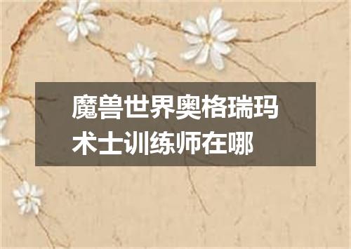 魔兽世界奥格瑞玛术士训练师在哪