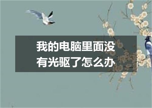 我的电脑里面没有光驱了怎么办