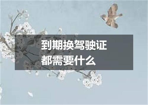 到期换驾驶证都需要什么