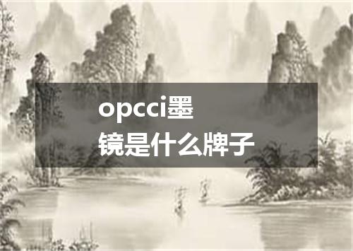 opcci墨镜是什么牌子