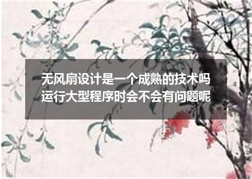 无风扇设计是一个成熟的技术吗运行大型程序时会不会有问题呢