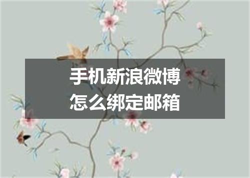 手机新浪微博怎么绑定邮箱