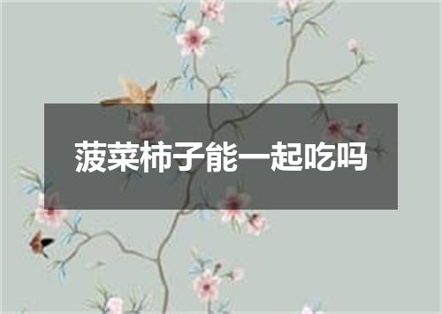 菠菜柿子能一起吃吗