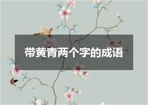 带黄青两个字的成语
