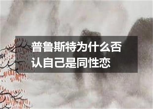 普鲁斯特为什么否认自己是同性恋