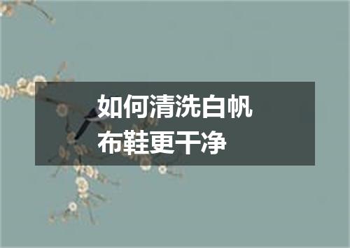 如何清洗白帆布鞋更干净