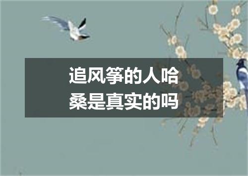 追风筝的人哈桑是真实的吗