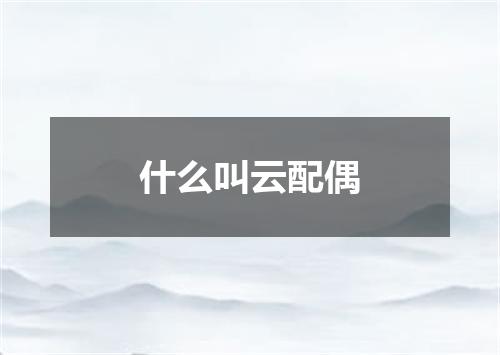 什么叫云配偶