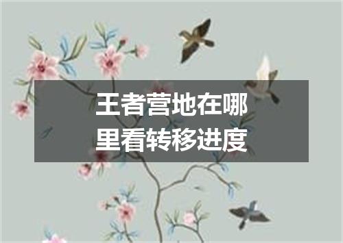 王者营地在哪里看转移进度