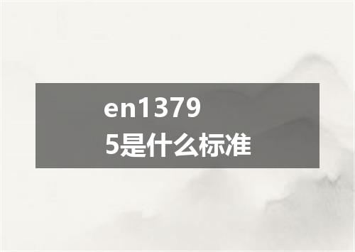 en13795是什么标准