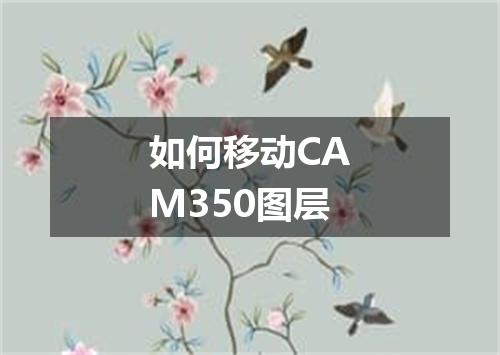 如何移动CAM350图层