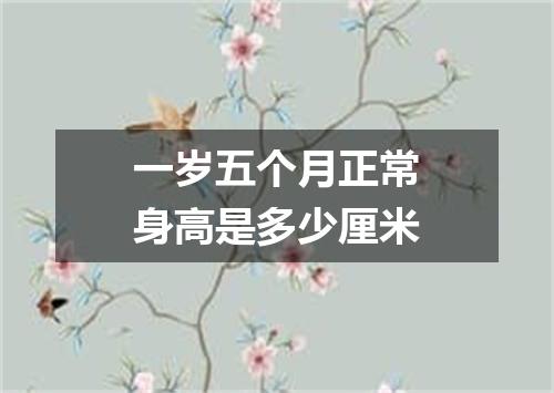 一岁五个月正常身高是多少厘米