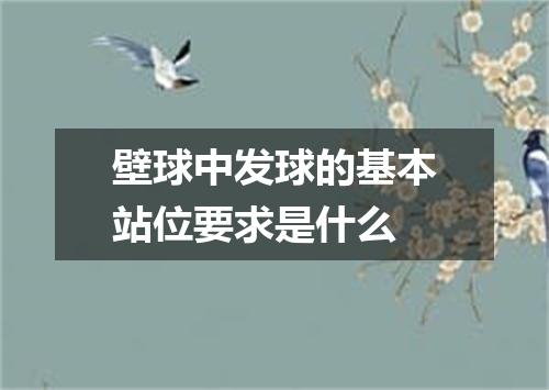 壁球中发球的基本站位要求是什么