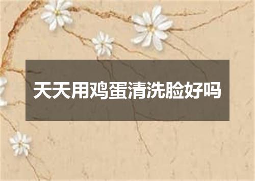 天天用鸡蛋清洗脸好吗