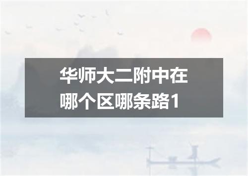 华师大二附中在哪个区哪条路1