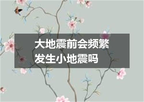 大地震前会频繁发生小地震吗