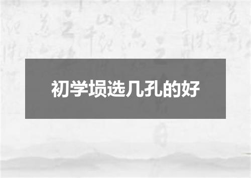初学埙选几孔的好