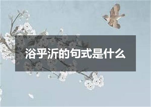 浴乎沂的句式是什么