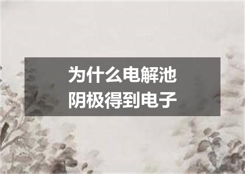 为什么电解池阴极得到电子
