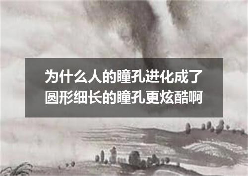 为什么人的瞳孔进化成了圆形细长的瞳孔更炫酷啊