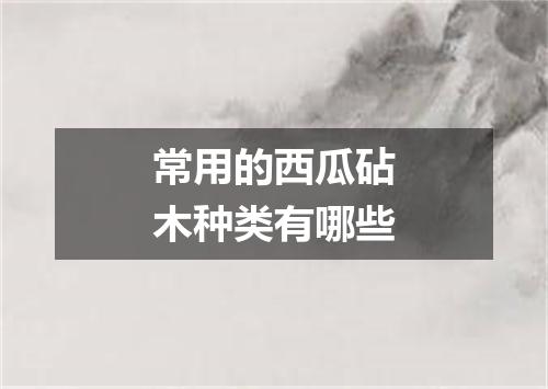 常用的西瓜砧木种类有哪些