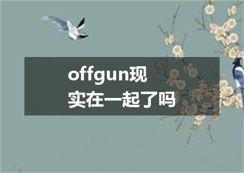 offgun现实在一起了吗