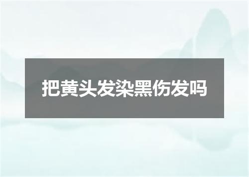 把黄头发染黑伤发吗
