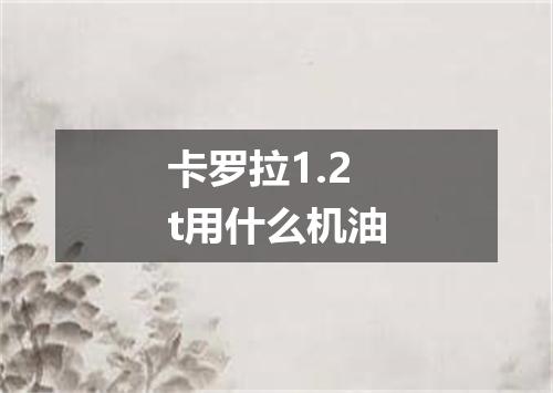 卡罗拉1.2t用什么机油