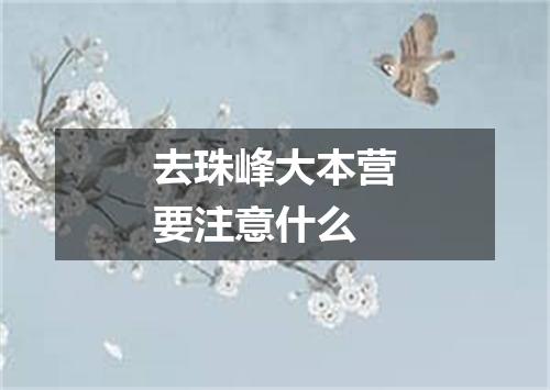 去珠峰大本营要注意什么