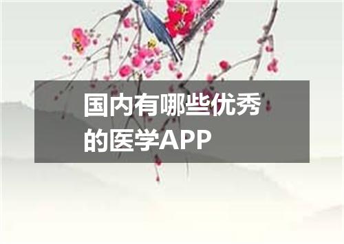 国内有哪些优秀的医学APP